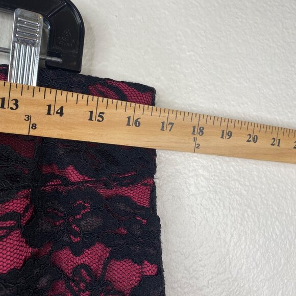 NY Collection Whimigoth Y2K Fairy Corp Goth Lace Overlay Skirt Black Pink  Sz 12 - Picture 8 of 10